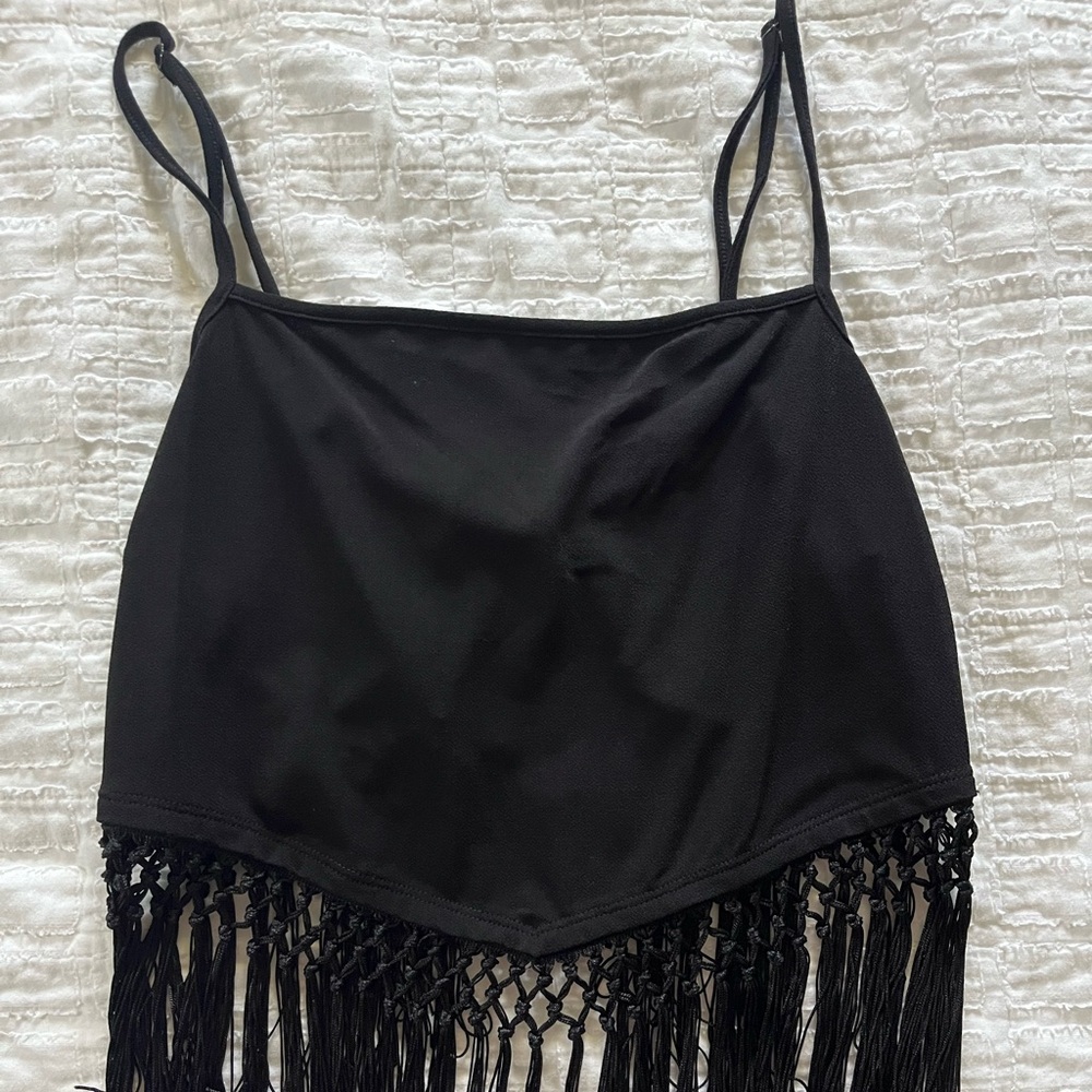 BCBGeneration boho fringe top